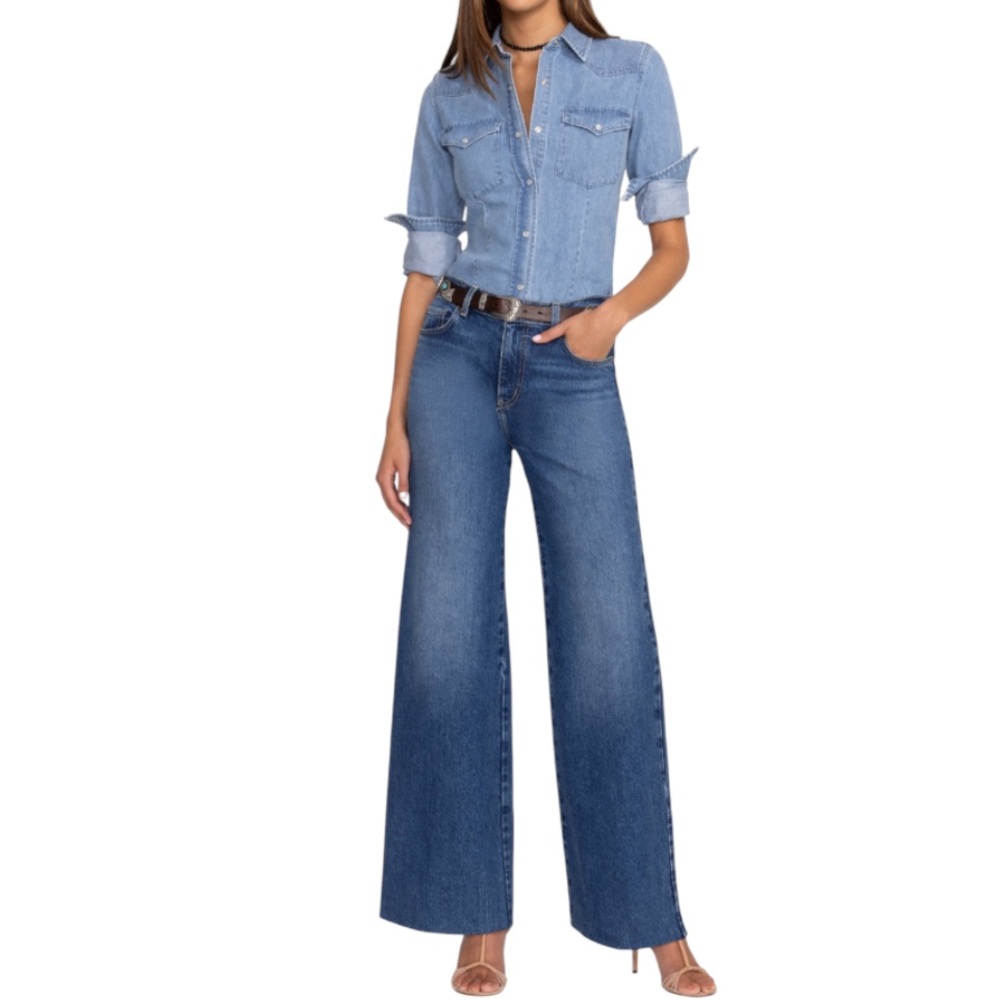 Johnny Was Sasoon Lumiere Wide Leg Vintage Inspired Jean Size 28